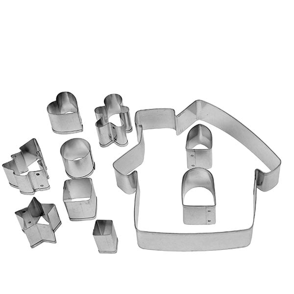 Gingerbread House Cookie Cutter Kit - 10 pieces from Dexam Make & Bake -81675