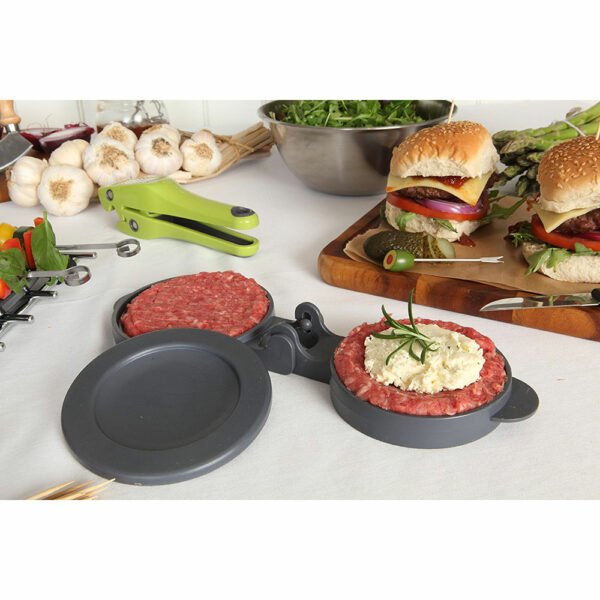 Dexam 2-Piece Stuffed Burger Press, Grey