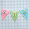 Bunting Alphabet Design Mat Katy Sue Designs Silicone Mould for Cake Decorating Sugarcraft