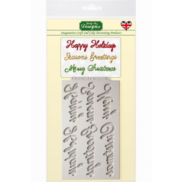 Word Perfect Holidays Set Katy Sue Designs Silicone Mould-81878