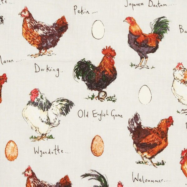 Tea Towel Chicken and Egg Linen by Madeleine Floyd from Ulster Weavers -81950