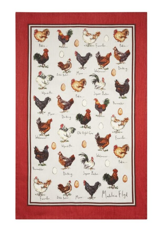 Ulster Weavers Madeleine Floyd Chicken and Egg Linen Tea Towel