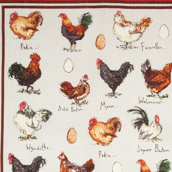 Tea Towel Chicken and Egg Linen by Madeleine Floyd from Ulster Weavers -81949