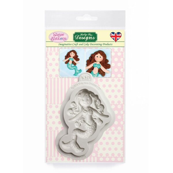 Little Mermaid Sugar Buttons Silicone Mould Katy Sue Desgins