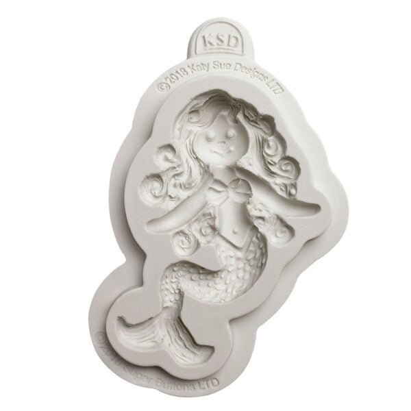 Little Mermaid Sugar Buttons Silicone Mould Katy Sue Desgins-81962