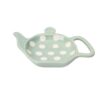 Polka Dot Teabag Holder - Sage Green, Ceramic