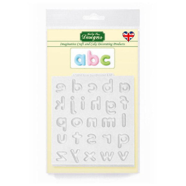 Domed Lower Case Alphabet Silicone Mould by Katy Sue-0