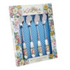 Set of 4 Teaspoons English Garden Porcelain Handled Katie Alice Creative Tops-79426