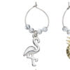 BarCraft Tropical Pineapple & Flamingo Wine Charms-82321