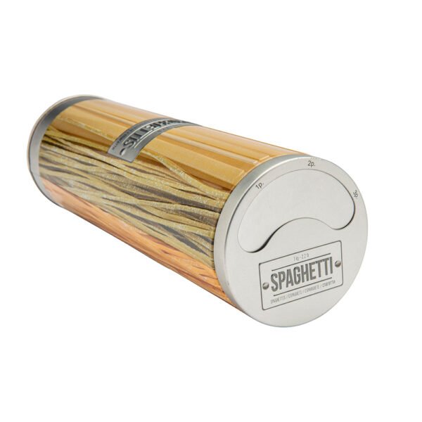 Pasta Spaghettii Storage Embossed Tin with lid measurements Larder Collection by 5five Simply Smart-0