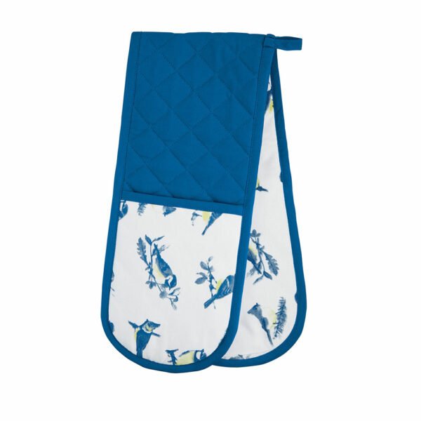 Double Oven Glove in Blue Bird Design by Kitchencraft-0